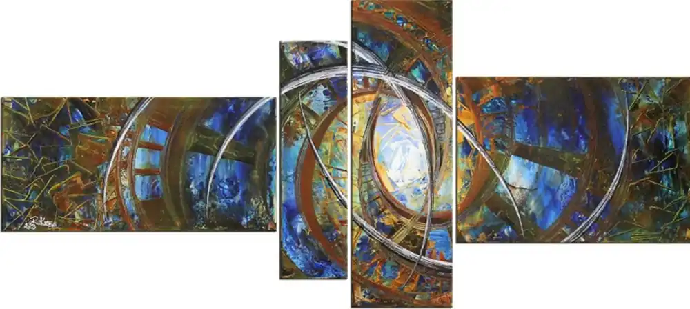 Mehrteilige Acrylbilder: New Colours, new Life II, R. König, Originalgemälde (Unikat) Kracherpreis