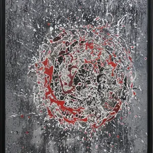 Nur Heute C. Blechschmidt: Supernova, Original/Unikat, zeitgenössisches Acrylgemälde
