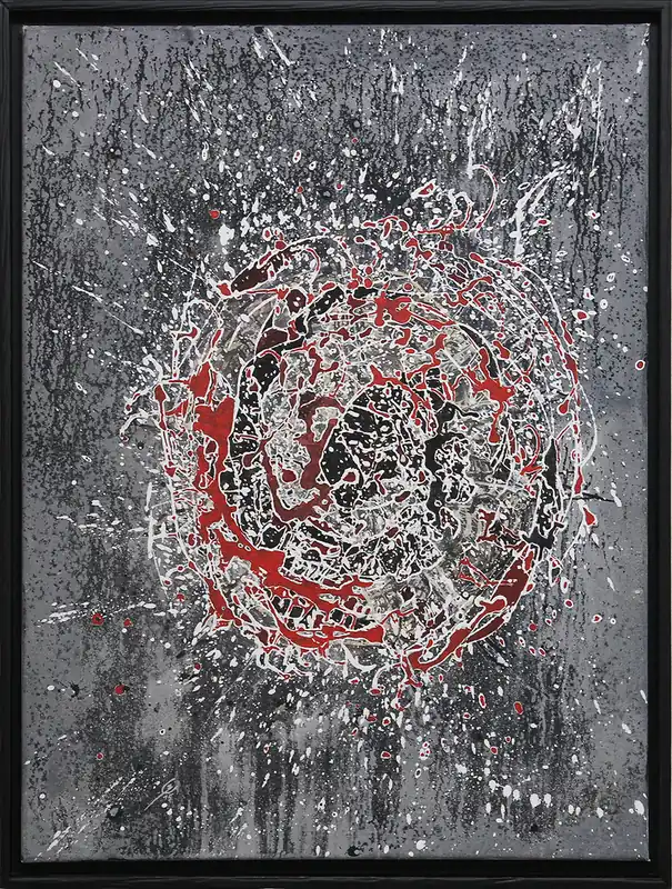Nur Heute C. Blechschmidt: Supernova, Original/Unikat, zeitgenössisches Acrylgemälde