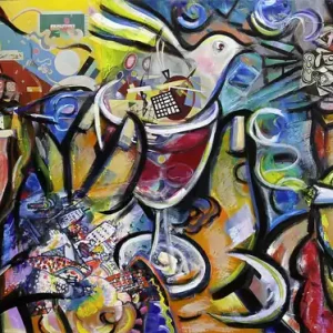 Sale Kunstdruck, signiert: Der Weinkenner II, K. Namazi, Edition, 2/100