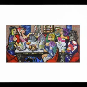 Echt Fineartprint, signiert: Dinner with Friends IV, K. Namazi, limitierte Edition auf Papier, Nr. 1/150