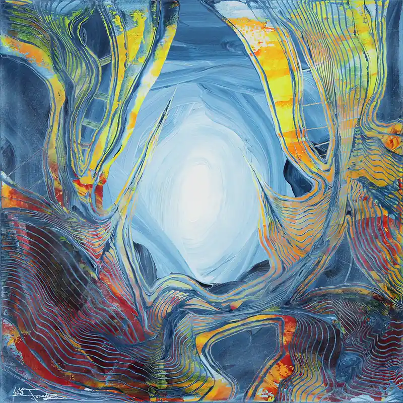 Expressversand Unikat: Melting Moment II, Originalgemälde, J. Fernandez, Acrylbilder