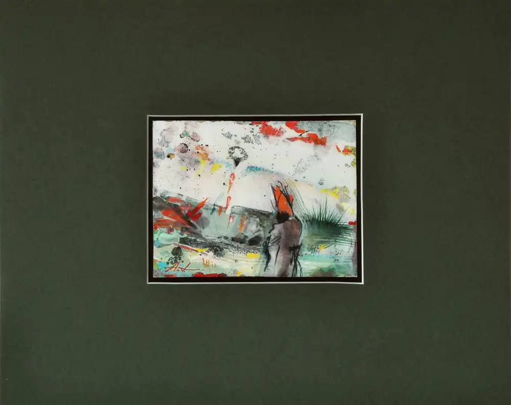 Angebot A. Larrett: Schatten des Imperators, Tempera auf leinkaschiertem Papier, Original (Unikat)