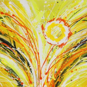 L.Roth: Kleine Sonne. Originalgemälde (Unikat) Neuheit