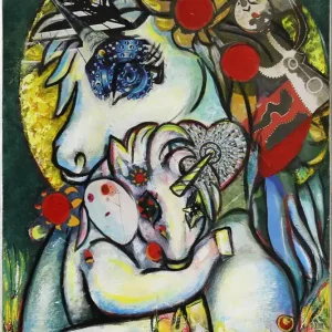 Schnäppchen Moderne Kunst: Heilige Liebe, K. Namazi, Original/Unikat