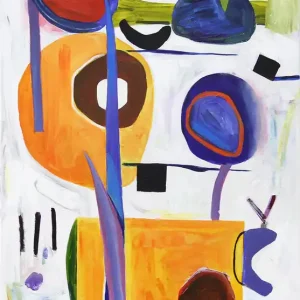 Zertifiziert M. Cieśla: Natur-Inspiration 31 garten, Expressionistisches Acrylgemälde, Original/Unikat