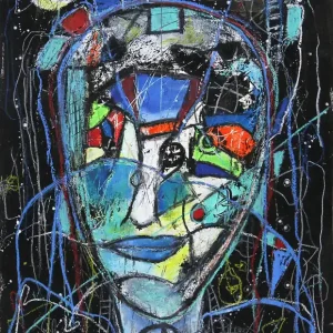 Wochenendangebot I. Schmidt: Night Walk, zeitgenössische Grafik/Malerei, Original/Unikat
