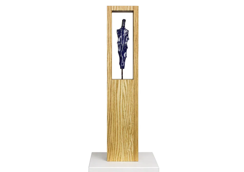 C. Blechschmidt: "Blaues Fragment", zeitgenössische Plastik, Original/Unikat Neu Im Sortiment