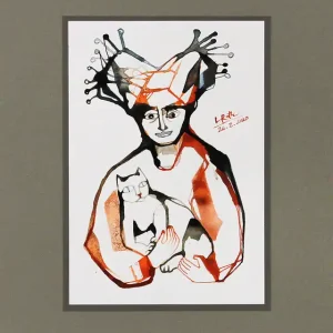 L. Roth: Schmidts Katze. originale Grafik/Zeichnung (Unikat) Preisknaller