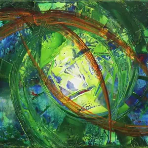 R. König: Camouflage I, abstraktes Originalgemälde (Unikat) Angebot
