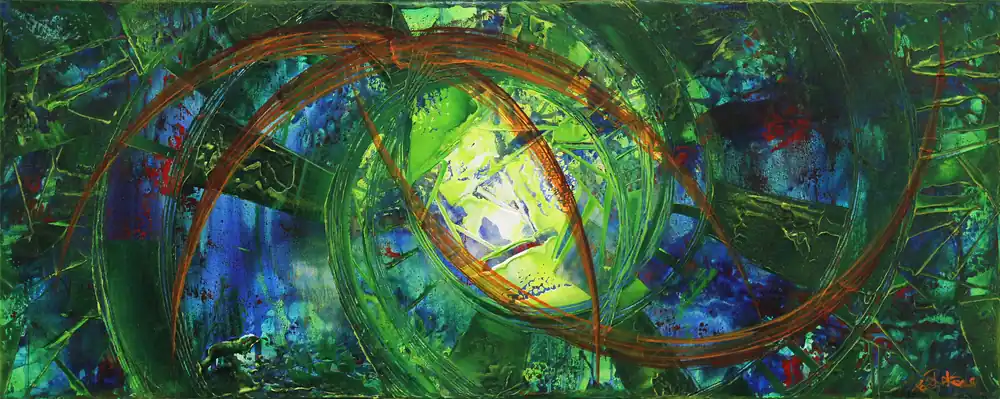 R. König: Camouflage I, abstraktes Originalgemälde (Unikat) Angebot