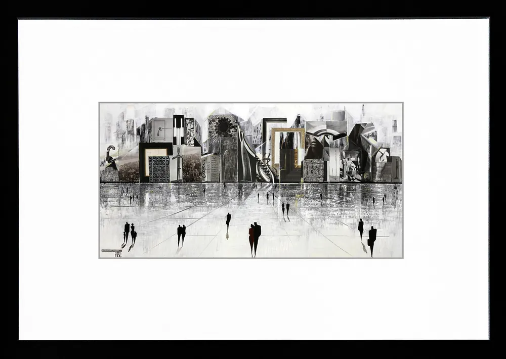 Fineartprint, sign.: Aus dem Vollen schöpfen, K. Namazi, limitierte Edition auf Papier, Nr. 1/150 Markenprodukt