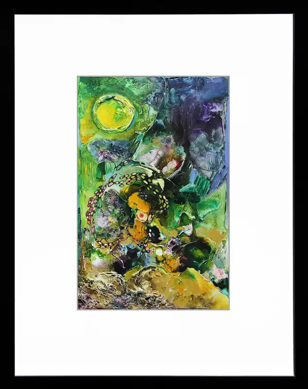 Kostenloser Rückversand Limitierte Edition auf Papier, B. Ossowski: Dream Island, signierter Fineartprint, Nr. 1/150