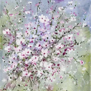 Maya: Blütenfülle, Originale Acrylbilder (Unikat) Schneller Versand