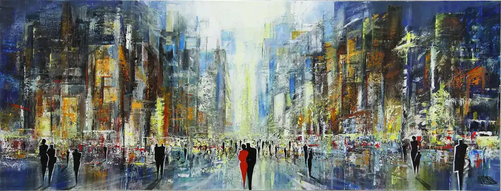 Acrylgemälde , K. Namazi: Fragmente von morgen II, (Original/Unikat) Sonderaktion