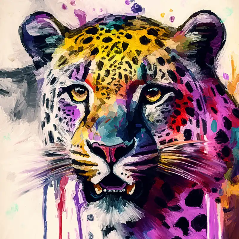 Top-Preis Moderne Pop Art: "Leopard", H. Mühlbauer-Gardemin, Original/serielles Unikat