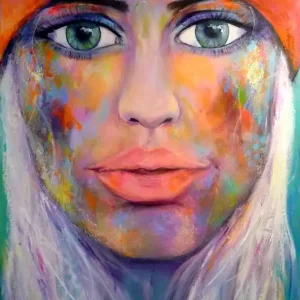 Heißes Angebot M. Rathje: "Faces 09", moderne Malerei, Originalgemälde (Unikat)
