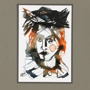 L. Roth: "Harlekin", originale Grafik/Zeichnung (Unikat) Bestseller