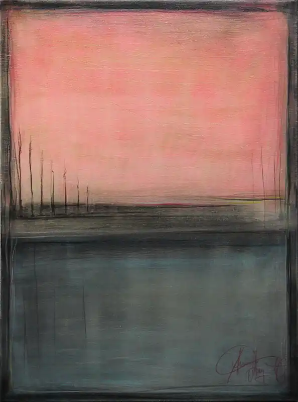 A. Freymuth: "Windstille", Acrylmalerei abstrakt, Originalgemälde (Unikat) Meistverkauft