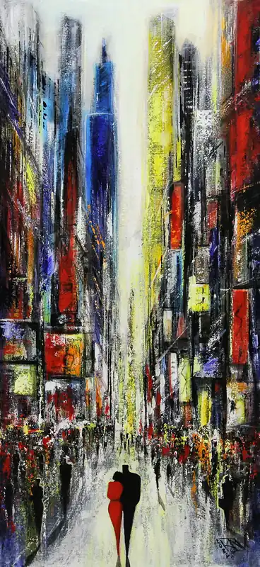 Acrylgemälde , K. Namazi: "Affection I", (Original/Unikat) Bestpreis