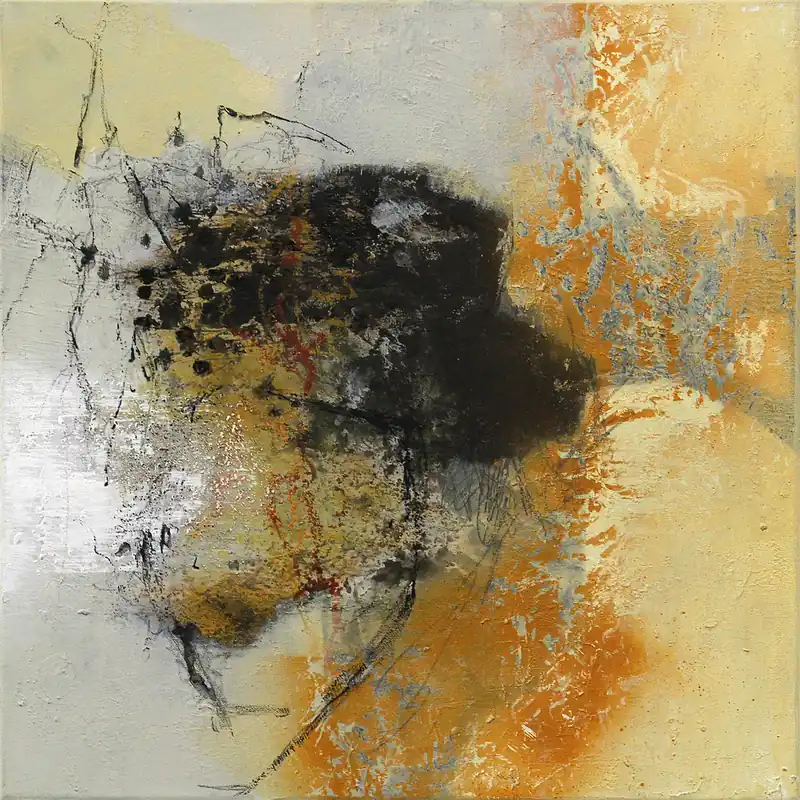 R. Schleeh: "Lacht der Mond?", Originalgemälde (Unikat), zeitgenössische Kunst Finale Aktion