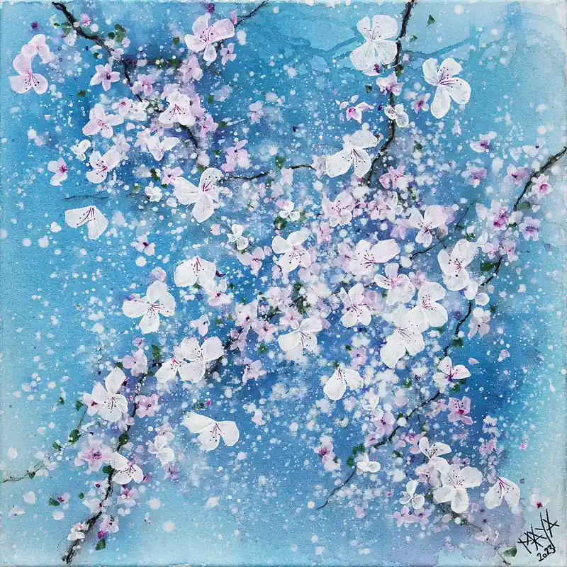 Schnäppchen Maya: "Kleiner Frühling", Originale Acrylbilder (Unikat)