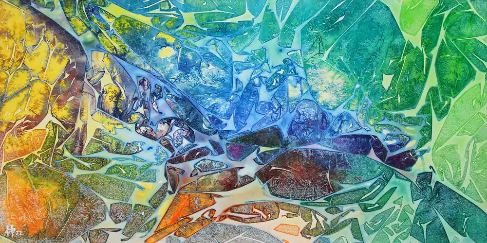 Mega-Angebot G. Hung: "Farbcluster II", Originalgemälde (Unikat)