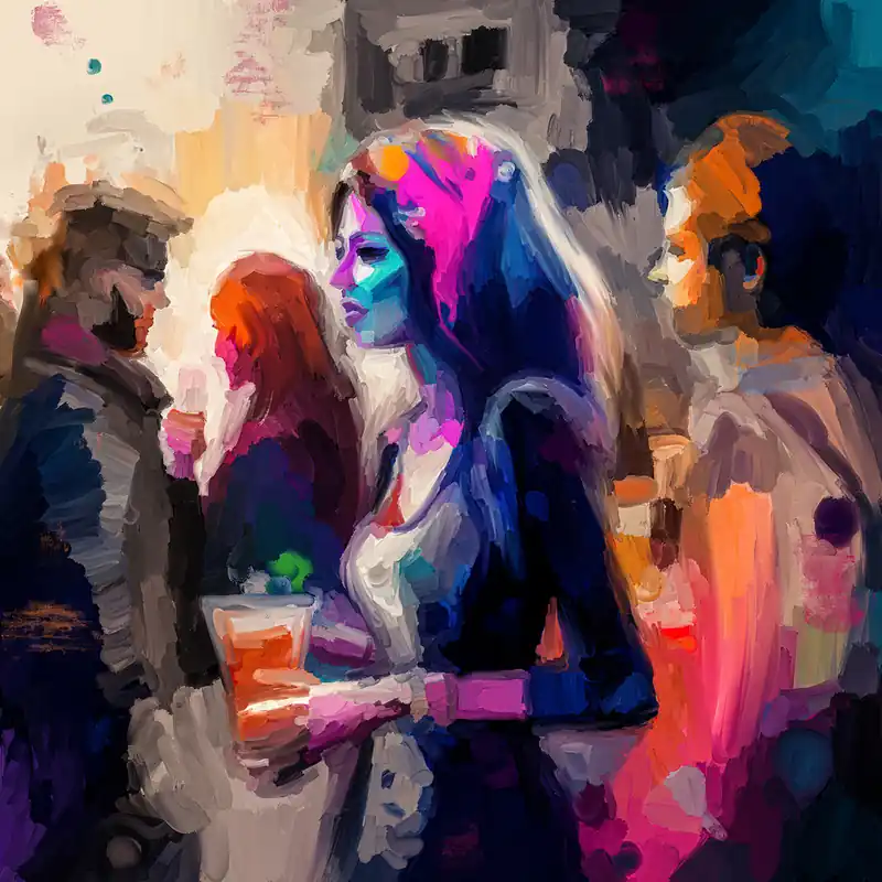 Schnäppchen H. Mühlbauer-Gardemin: "Street Party", Moderne Pop Art, Original/serielles Unikat