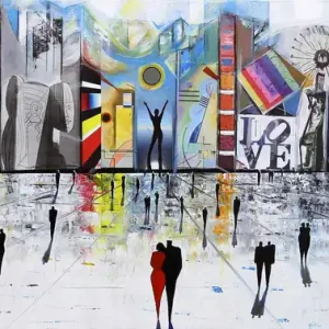 Kunstdruck, signiert, K. Namazi: "The City of Love", Edition, Nr. 1/100 Letzte Chance