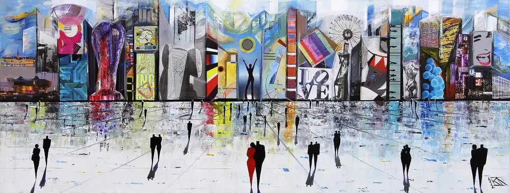 Kunstdruck, signiert, K. Namazi: "The City of Love", Edition, Nr. 1/100 Letzte Chance