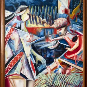M. Cieśla: "Mutter von drei Kindern", Original/Unikat, expressionistisches Ölgemälde (A) Letzte Chance