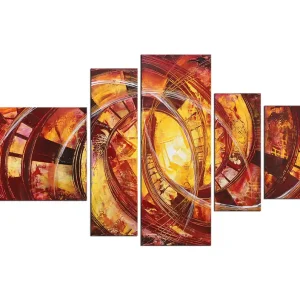 Expressversand R. König: "Kristallfeuer VIII", mehrteilige Acrylbilder, Originalgemälde (Unikat)