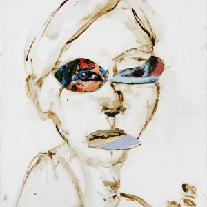 J.J. Piezanowski: "Nous attendrons", neoexpressionistisches Porträt, Original/Unikat Kostenloser Versand