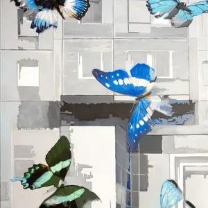 U. Fehrmann: "Lepidoptera (Metamorphose), Schmetterlinge", Originalgemälde (Unikat) Neu Im Sortiment