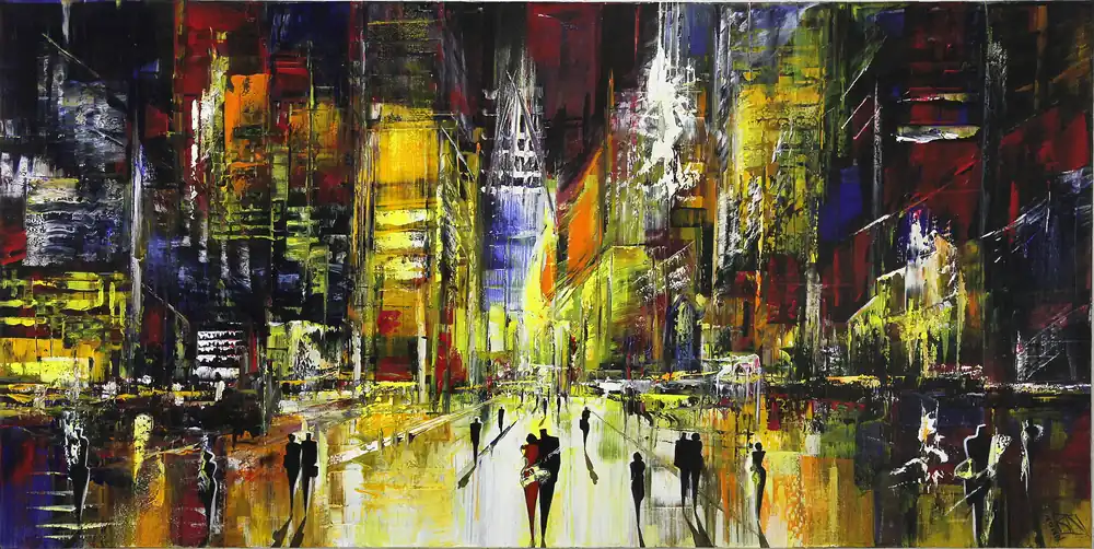 Acrylgemälde , K. Namazi: "Urbane Fokussierung II", (Original/Unikat) Must-Have