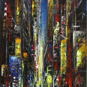Top-Preis Acrylgemälde , K. Namazi: "Cyber Punk I", (Original/Unikat)