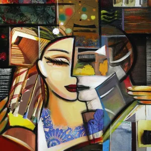 Letzte Chance K. Namazi: "Romantische Geometrie", Edition, signierter Kunstdruck, Nr. 3/50