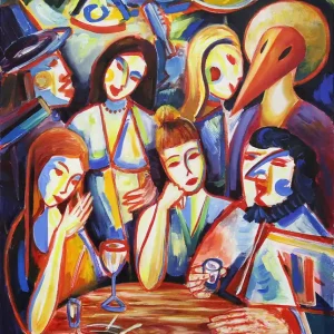 M. Cieśla: "Gelangweiltes Mädchen Version 2", Original/Unikat, Expressionistisches Ölgemälde Kracherpreis