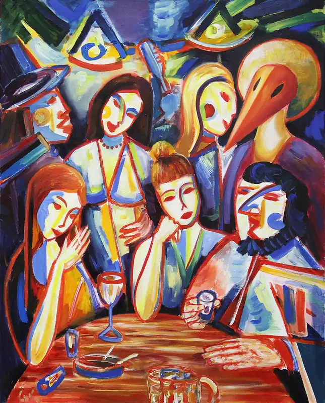 M. Cieśla: "Gelangweiltes Mädchen Version 2", Original/Unikat, Expressionistisches Ölgemälde Kracherpreis