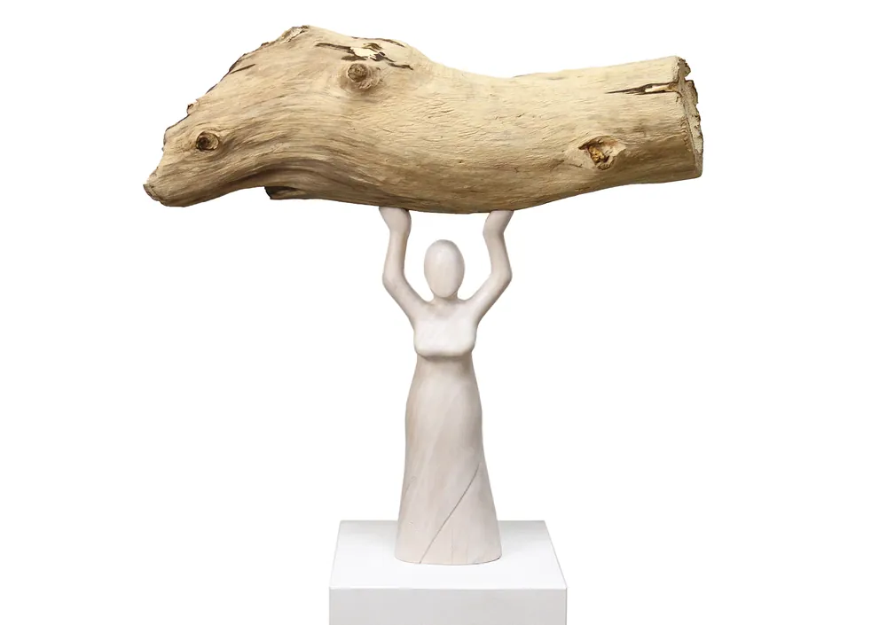 Schneller Versand J. Zipfel : "Powerful Woman", Skulptur, Original/Unikat