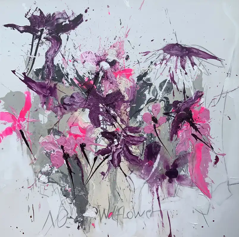 S. Kirsch: "Wallflower 3", Originalgemälde/ Unikat Versand Am Gleichen Tag