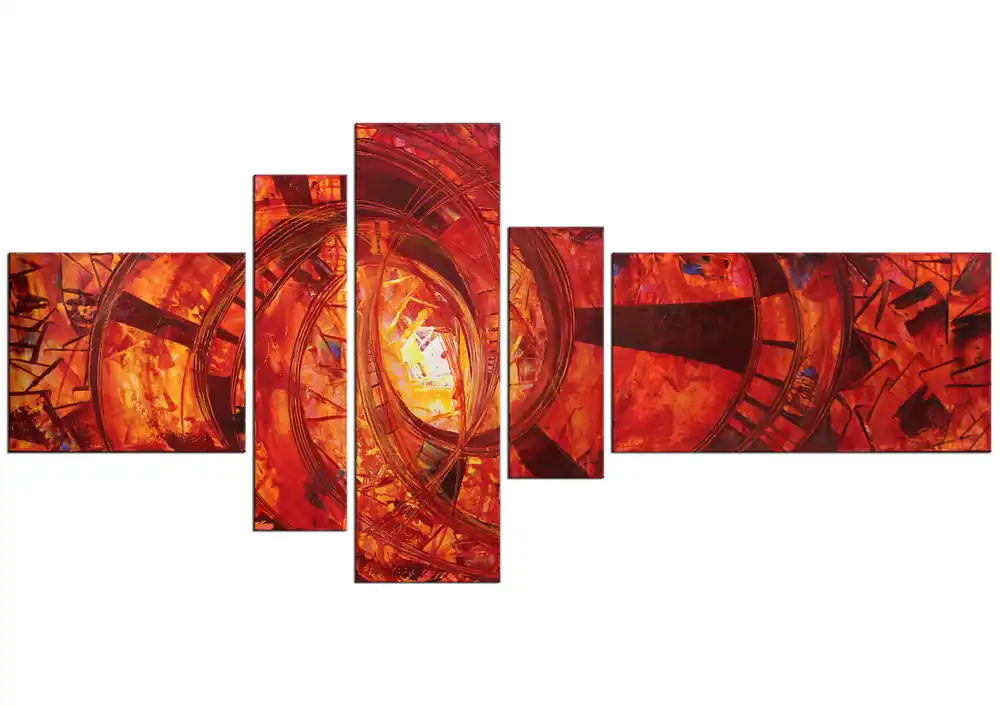 R. König: "Liquid Red VIII", mehrteilige Acrylbilder, Originalgemälde/ Unikat Wochenendangebot