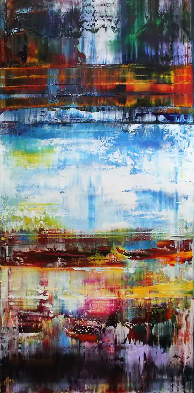 G. HUNG: "Himmelsfenster I", abstrakte Originalkunst (Unikat) Angebot