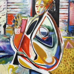 M. Cieśla: "Abstrakte Komposition im Studio", Original/Unikat, Expressionistisches Ölgemälde Preis Gesenkt