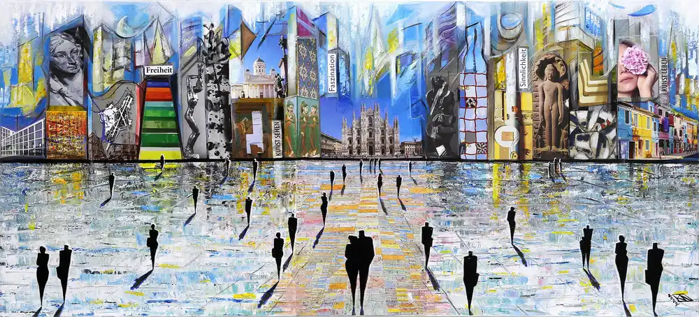 Kunstdruck, signiert, K. Namazi: "City Day", limitierte Edition, Nr. 1/100 Bestpreis