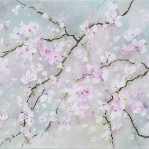 Maya: "Kirschblüten", Originale Acrylbilder (Unikat) Neu
