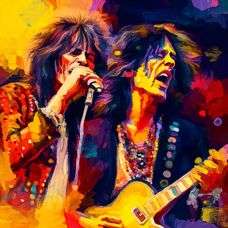 Sonderaktion H. Mühlbauer-Gardemin: "Aerosmith", Moderne Pop Art, Original/serielles Unikat