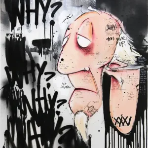 Sonderaktion Acrylbild von Dana Kathy: "Tristan Triste", Original/Unikat, Streetart