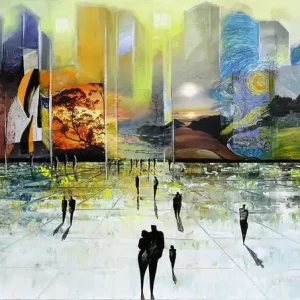Kunstdruck, signiert, K. Namazi: "Facing Nature I", Edition, Nr. 4/100 Beliebt