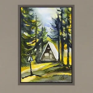 L. Roth: "Waldeinsamkeit", originale Grafik/Zeichnung (Unikat) Mega-Angebot